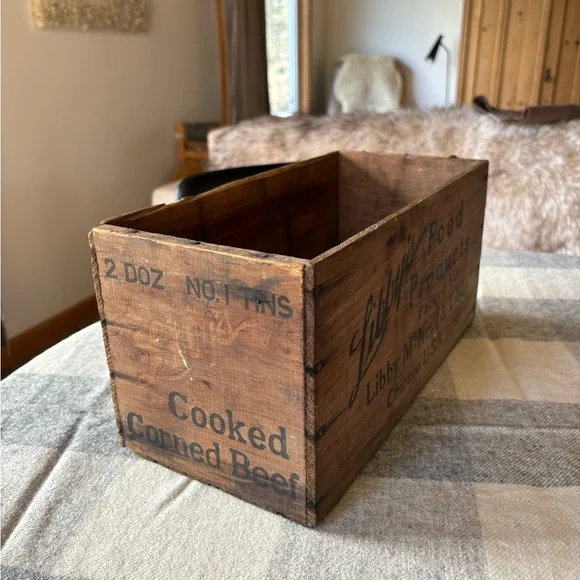 Antique Wooden Crate - Picture 2 of 9